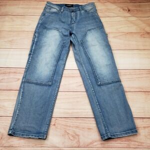 Victorious Jeans Mens 32x30 Blue Light Wash Utility Workwear Carpenter‎ Denim